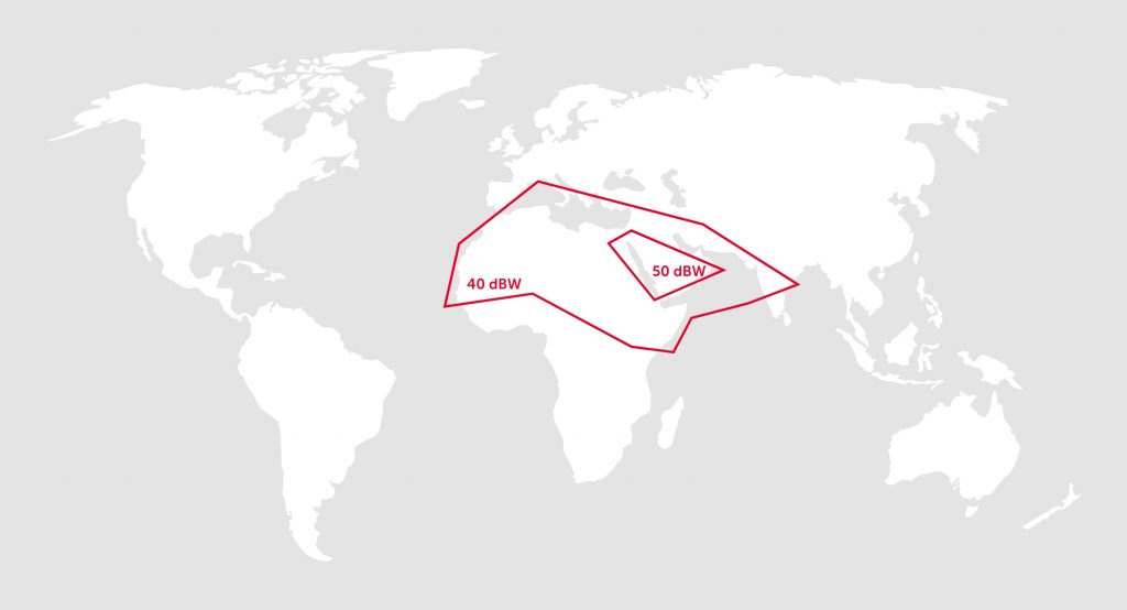 Eutelsat 8WB map